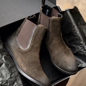 Thursday Boot Co. Duchess Boot in Dark Olive Suede, Size 9